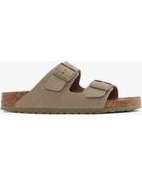 Birkenstock - Arizona Birko-Flor Faded Khaki Two Bar Mules - Lyst