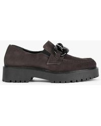 Daniel - Loopy Brown Suede Chunky Loafers - Lyst