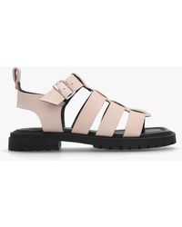 Daniel - Ifish Cream Leather Gladiator Sandals - Lyst