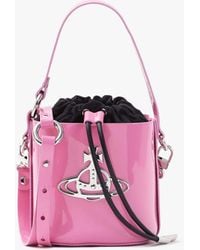 Vivienne Westwood - Mini Daisy Pink Patent Leather Drawstring Bucket Bag - Lyst