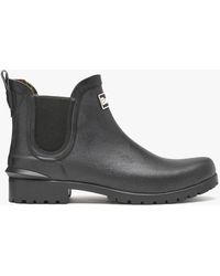 Barbour - Wilton Black Rubber Welly Boots - Lyst
