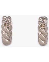 COACH - C Logo Twisted Huggie Hoops - Lyst
