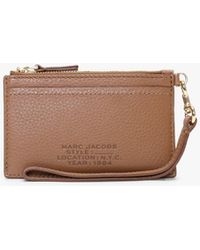 Marc Jacobs - The Leather Top Zip Argan Oil Wristlet Wallet - Lyst