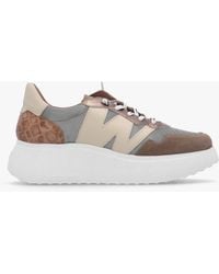Wonders - Roma 31 Taupe Mixed Textile Chunky Trainers - Lyst