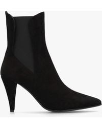 Daniel - Nelly Black Suede Cone Heel Chelsea Boots - Lyst