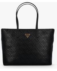 Guess - Large Power Play Black Logo Tech Tote Bag - Lyst