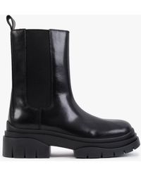 Ash - Storm Black Leather Tall Chelsea Boots - Lyst