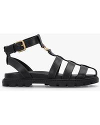 COACH - Sculpted C Fisherman Leather Sandals - Lyst