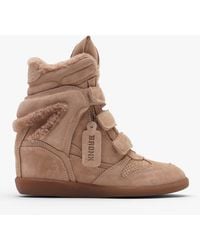 Bronx - Jae-Yy Shearling High Top Wedge Trainers - Lyst