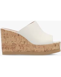Daniel - Sheli Leather Cork Wedge Mules - Lyst