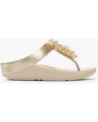 Fitflop - Fino Bead Cluster Toe Post Sandals - Lyst