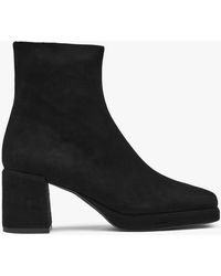 Daniel - Salima Black Suede Block Heel Ankle Boots - Lyst
