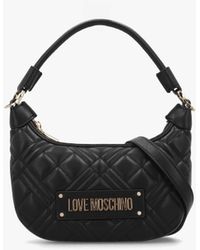 Love Moschino - Mini Diamond Quilt Nero Hobo Bag - Lyst