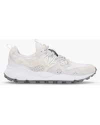 Flower Mountain - Women's Yamano 3 White Suede & Technical Fabric Trainers - Lyst