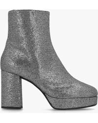 Russell & Bromley - Honey Pewter Glitter Platform Heeled Boots - Lyst
