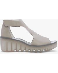 Fly London - Bezo Cloud Leather Wedge Sandals - Lyst