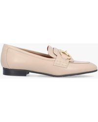 Evaluna - Compact Taupe Leather Loafers - Lyst