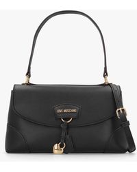 Love Moschino - Recycled Leather Flapover Shoulder Bag - Lyst