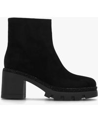 Daniel - Ajewel Embellished Block Heel Ankle Boots - Lyst