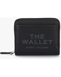 Marc Jacobs - The Leather Mini Black Compact Wallet - Lyst