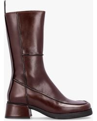 Miista - Alzira Brown Black Leather Mid-calf Boots - Lyst