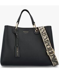 Emporio Armani - Pebbled Shopper With Pouch - Lyst