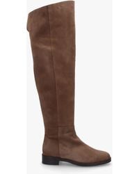 Daniel - Giselle Taupe Suede Over The Knee Boots - Lyst