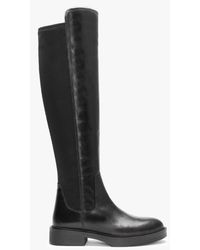 Alpe - Comice Black Leather Over The Knee Boots - Lyst