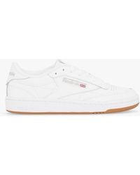 Reebok - Club C 85 Light Gum Leather Tennis Trainers - Lyst