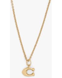 COACH - C Logo Started Chain Necklace - Lyst