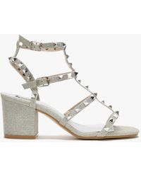 moda in pelle silver sandals