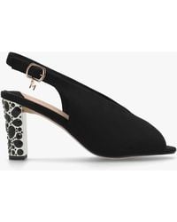 Moda In Pelle - Maeva Suedette Jewelled Heel Sling Back Sandals - Lyst