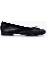 Daniel - Linky Black Leather Embellished Ballet Pumps - Lyst