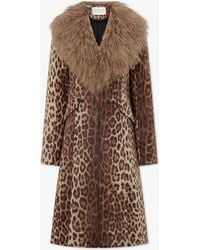 Charlotte Simone - Naomi Leopard Print Caramel Longline Coat - Lyst