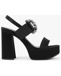 Daniel - Tock Black Embellished Platform Heeled Sandals - Lyst