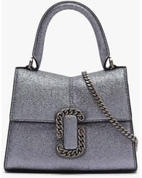 Marc Jacobs - The Galactic Glitter St. Marc Mini Top Handle Silver Leather Bag - Lyst