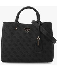 Guess - Meridian Ii Girlfriend Coal Logo Satchel Bag - Lyst