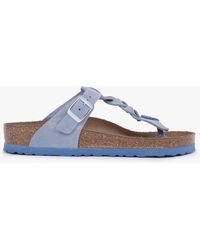 Birkenstock Gizeh Braided Cognac Oiled Leather Toe Post Sandals in Tan Leather (Brown) | Lyst