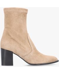 Evaluna - Kaky Suede Block Heel Ankle Boots - Lyst