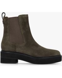 Ralph Lauren - Adrianna Dark Suede Chunky Chelsea Boots - Lyst