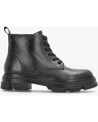 Daniel - Bule Black Leather Low Ankle Boots - Lyst