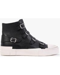 Ash Gang Black Pewter Leather High Top Trainers