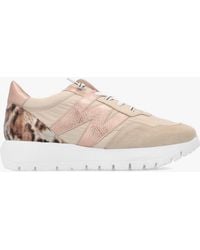 Wonders - Odisei Leopard Metallic Suede & Nylon Trainers - Lyst