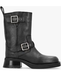 Miista - Renate Black Leather Biker Boots - Lyst
