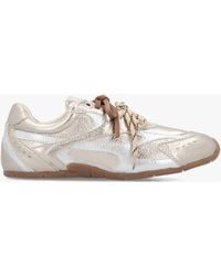 Bronx - Myr-Aa & Metallic Leather Low Profile Trainers - Lyst