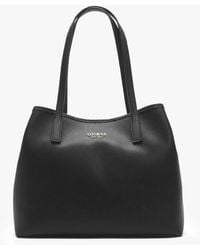 Guess - Vikky Black Pebbled Slouchy Tote Bag - Lyst