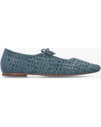 Radley - The Camden Steel Leather Ballet Pumps - Lyst