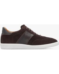 Daniel - Stripe & Leather Low Profile Trainers - Lyst