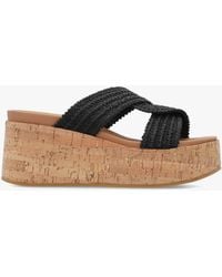 Daniel - River Woven Raffia Flatform Mules - Lyst