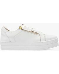 Moda In Pelle - Abbee Side Zip Lace Up Flatform Trainers - Lyst